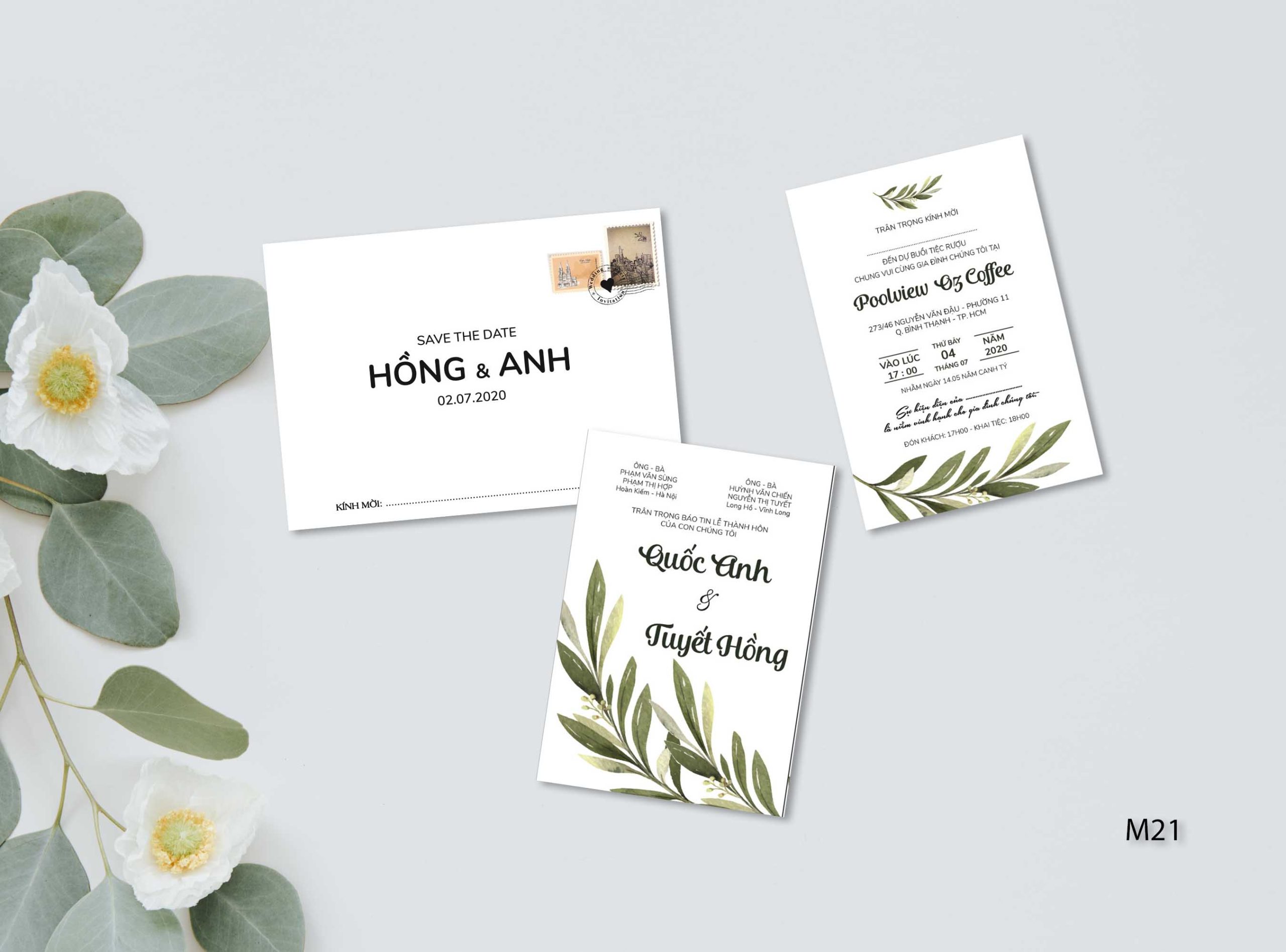 Save the date wedding invitation card mockup