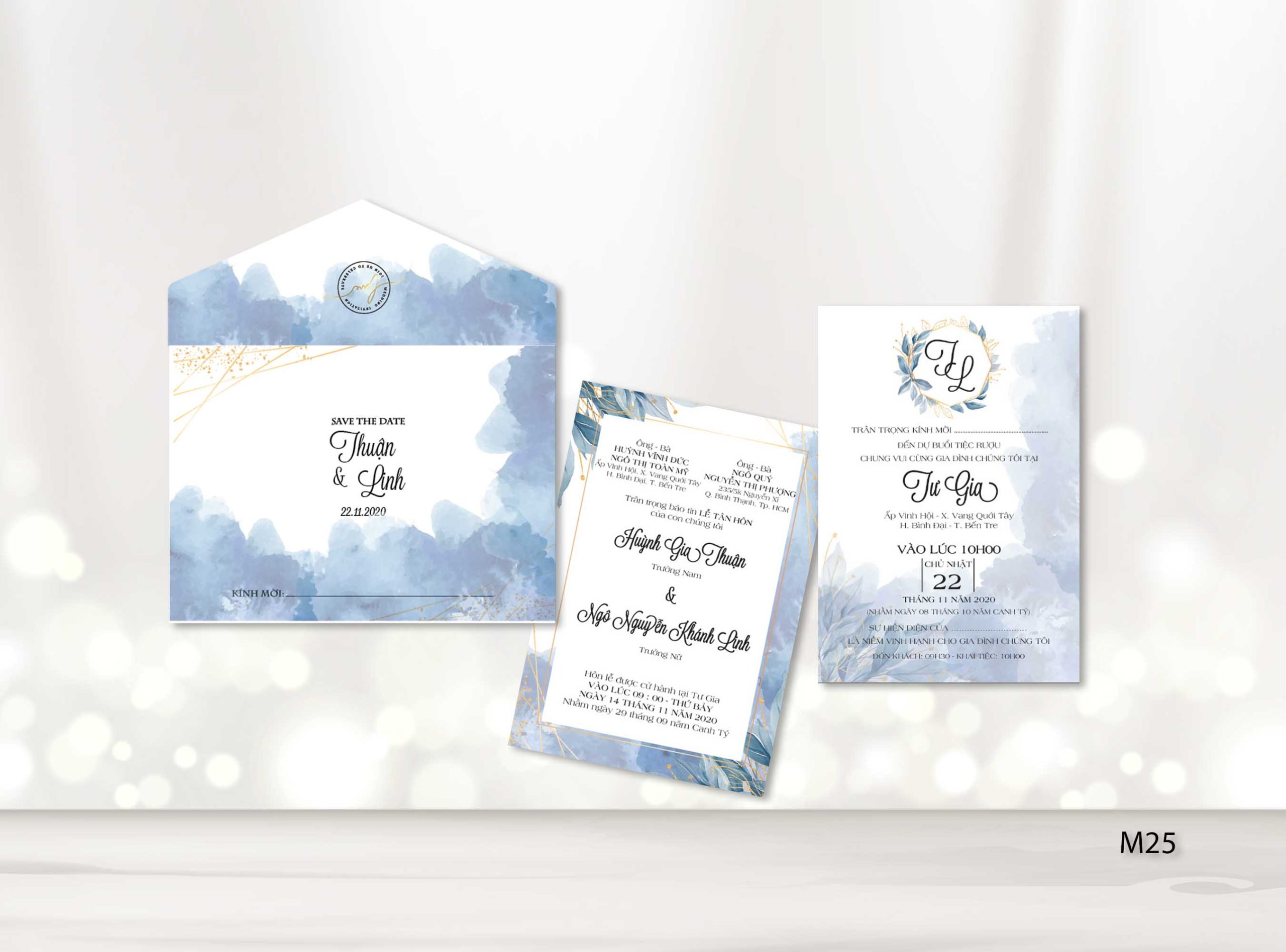Save the date wedding invitation card mockup