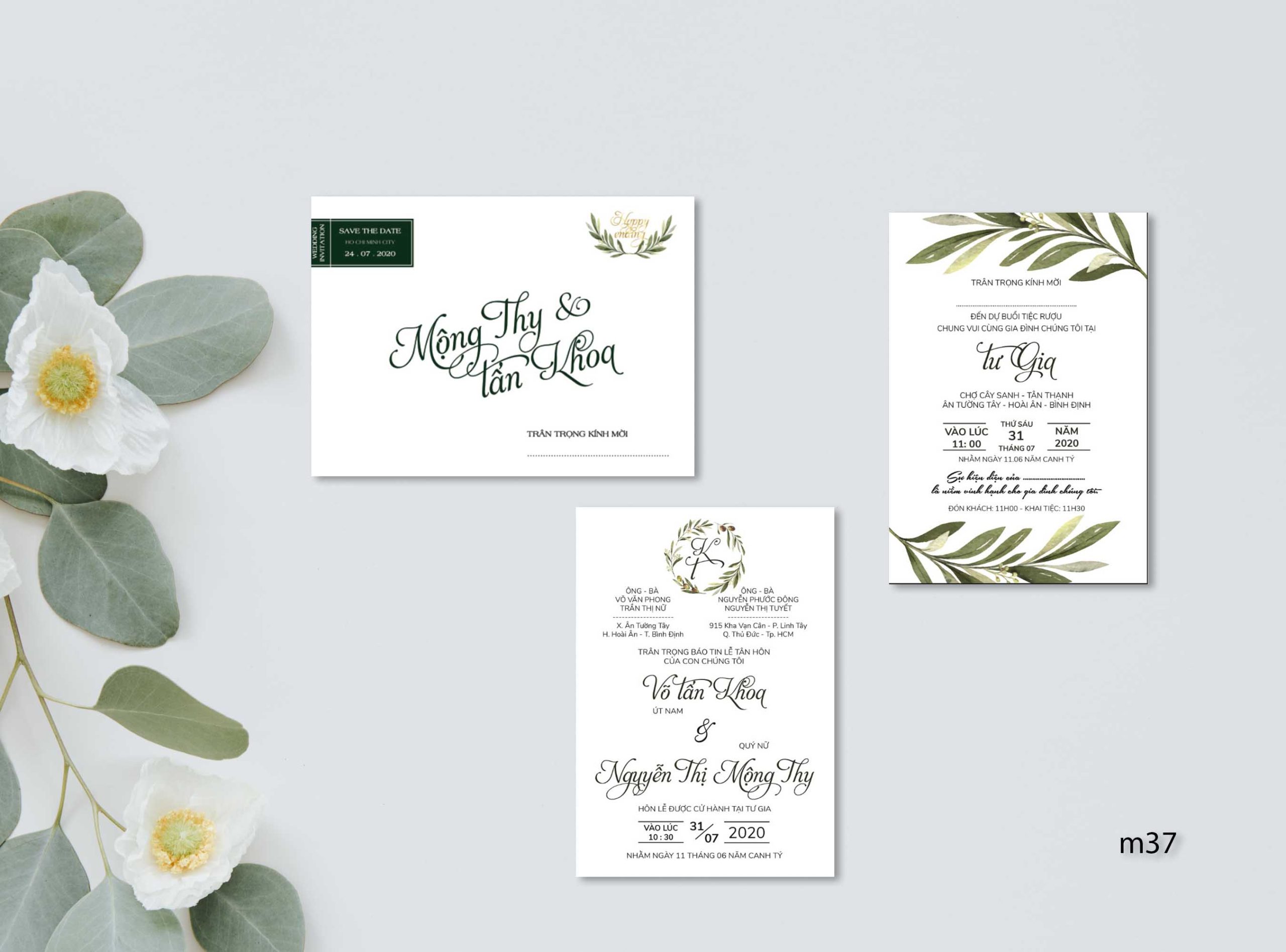 Save the date wedding invitation card mockup