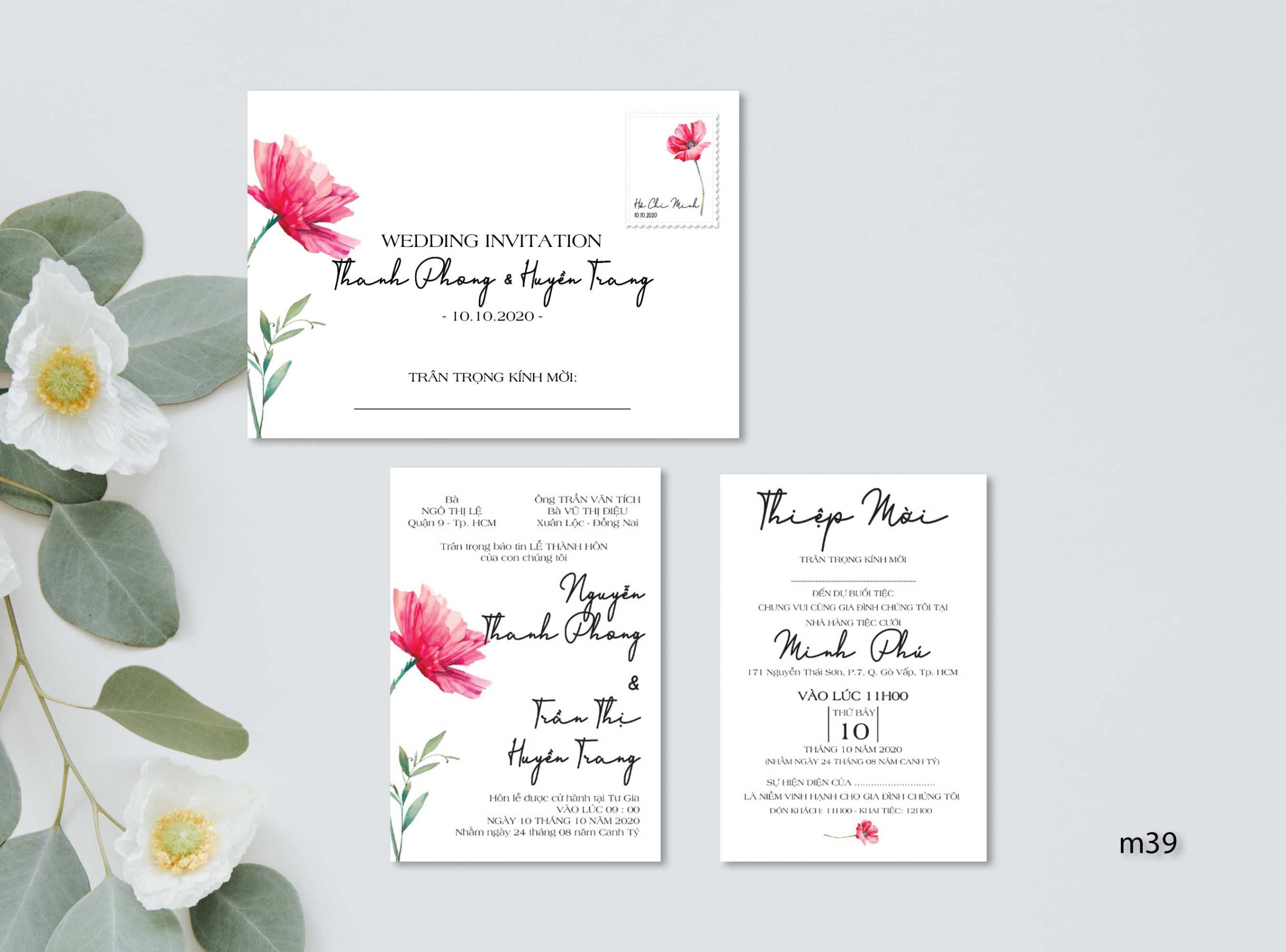 Save the date wedding invitation card mockup