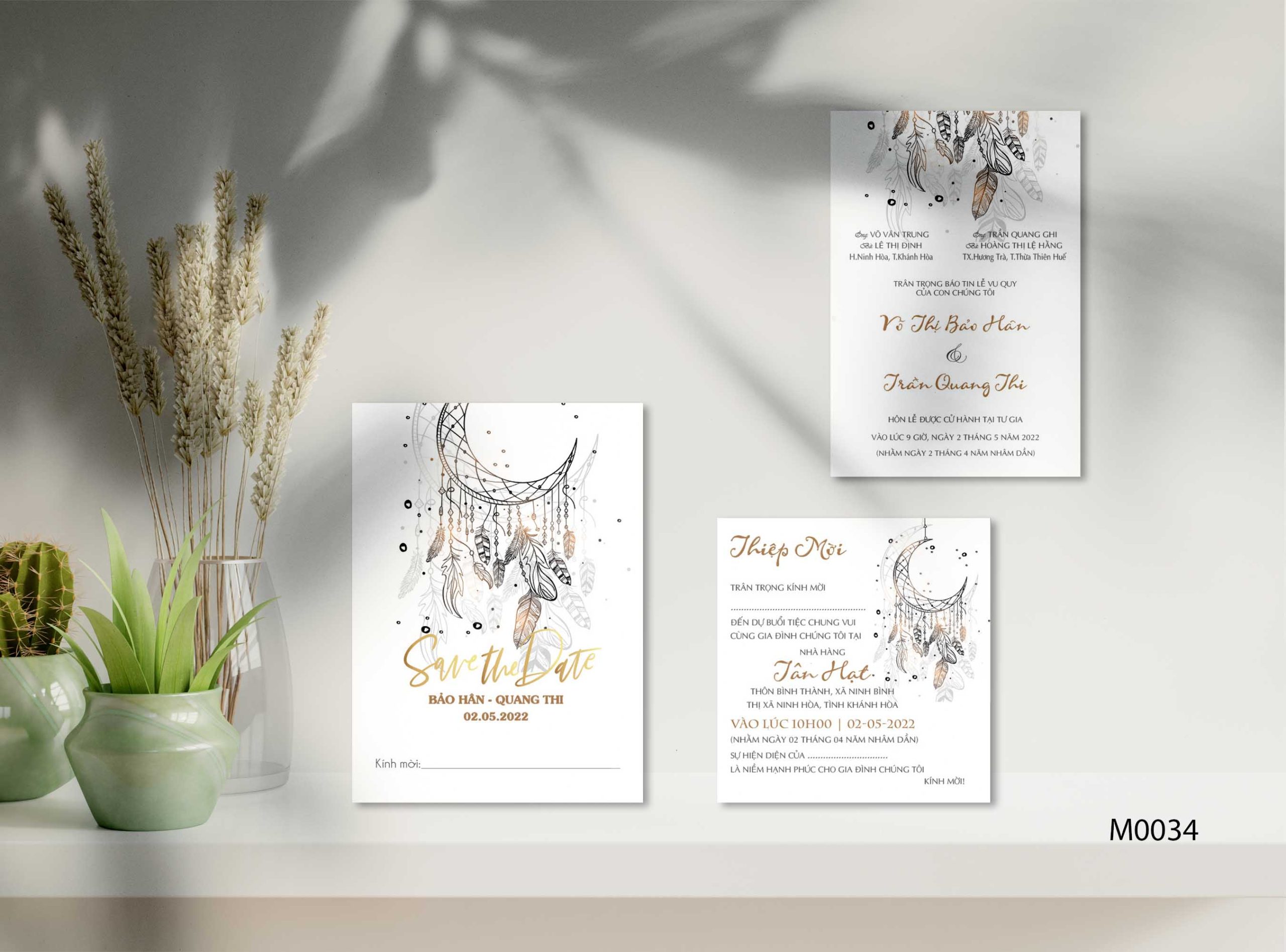 Save the date wedding invitation card mockup
