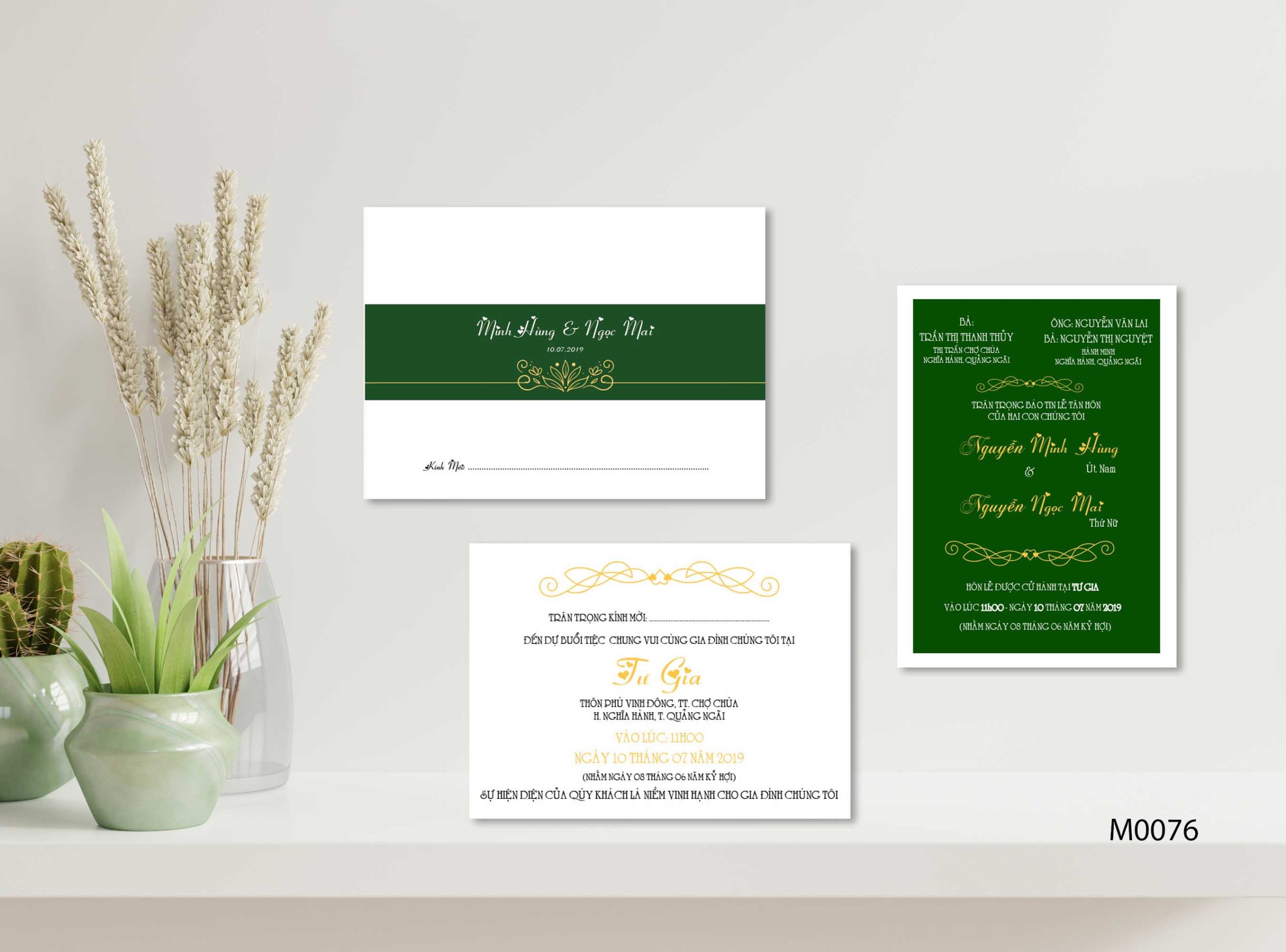 Save the date wedding invitation card mockup