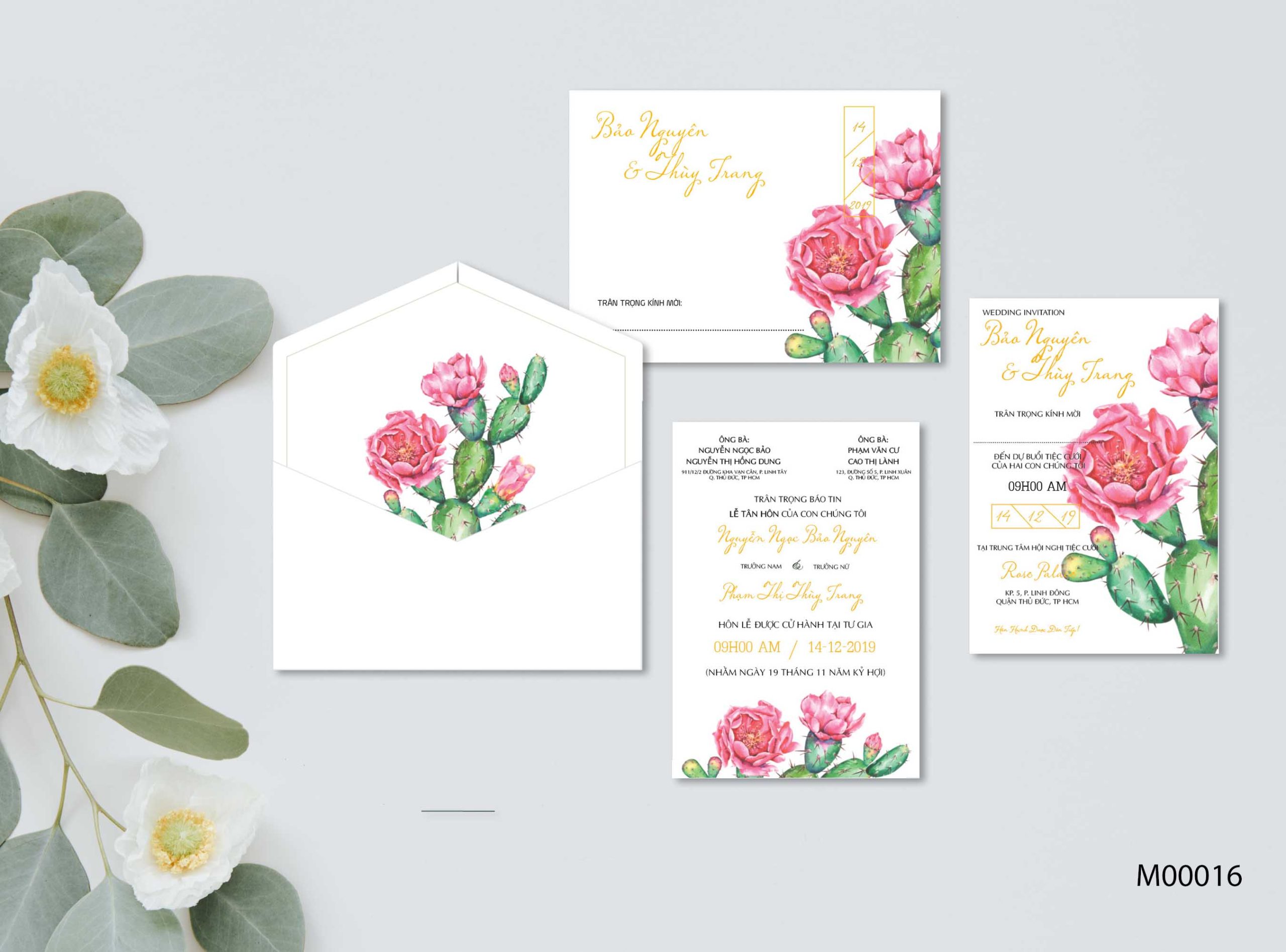 Save the date wedding invitation card mockup