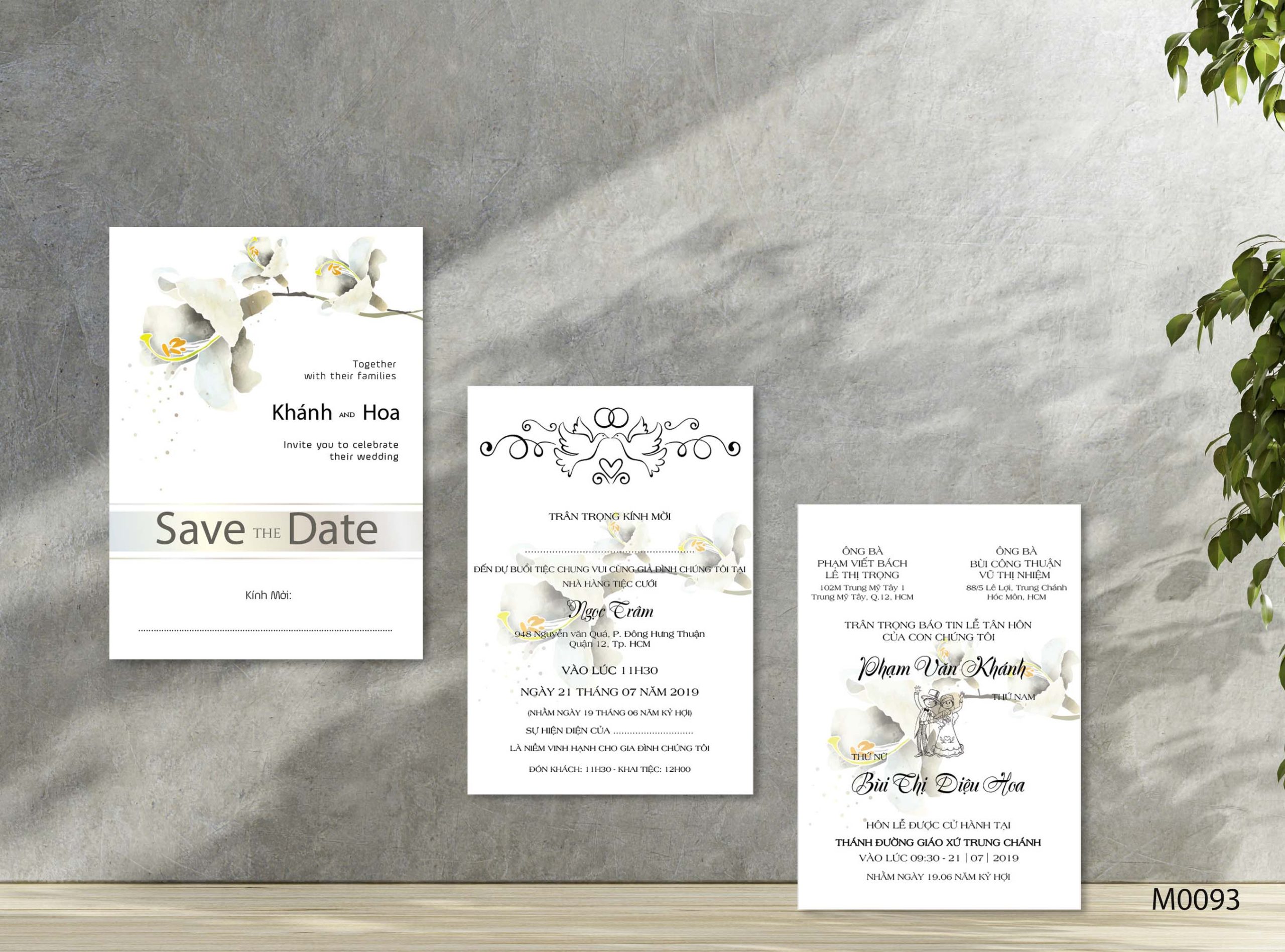 Save the date wedding invitation card mockup