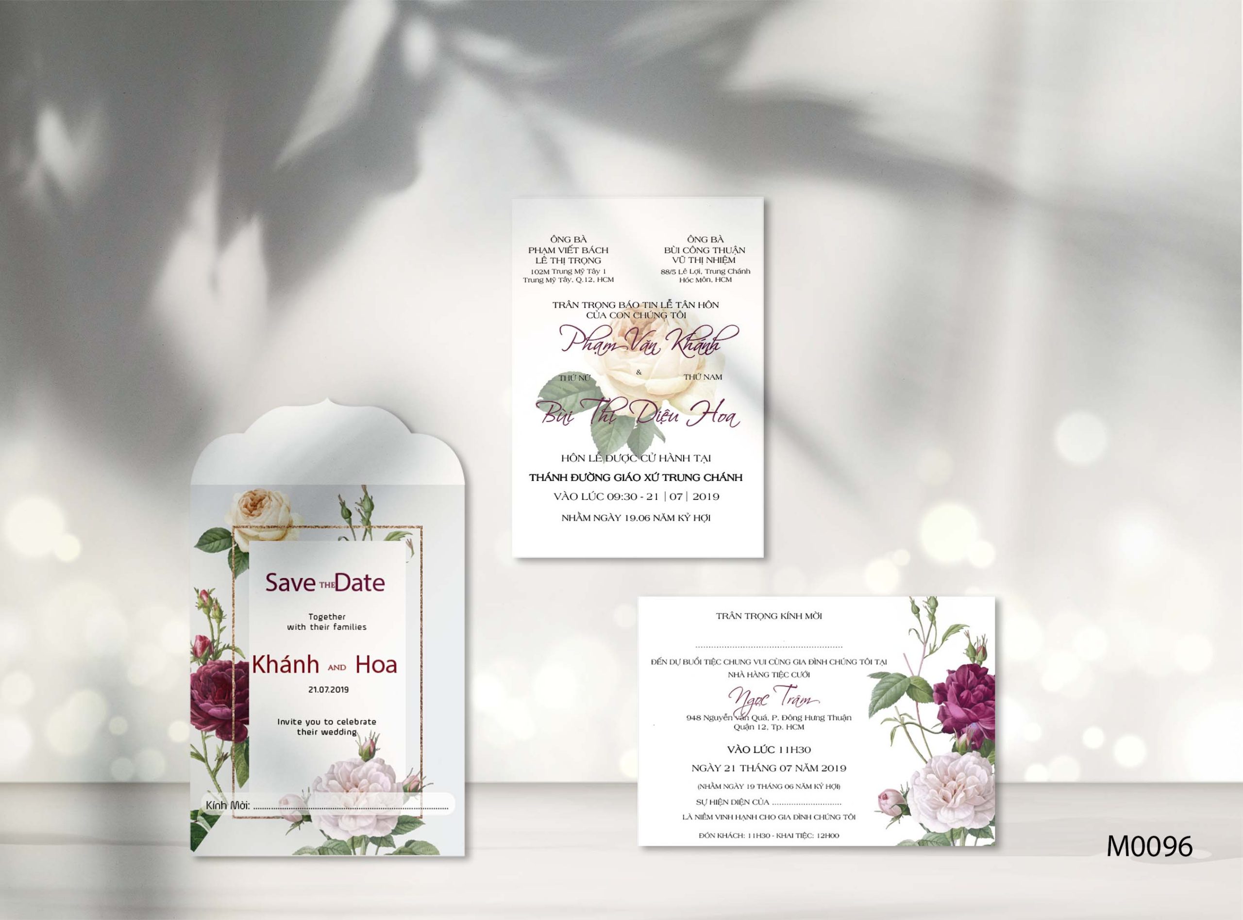 Save the date wedding invitation card mockup