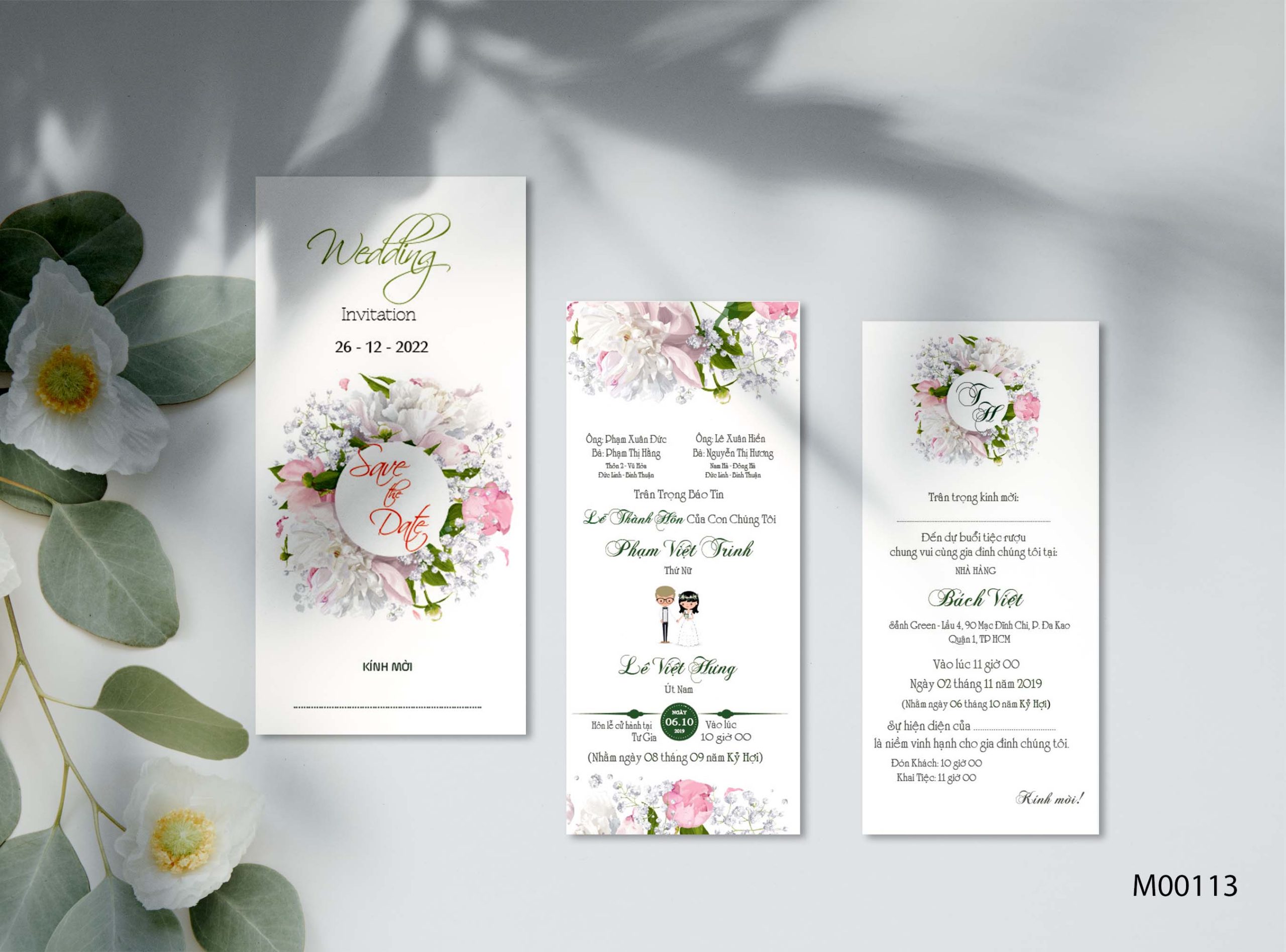 Save the date wedding invitation card mockup