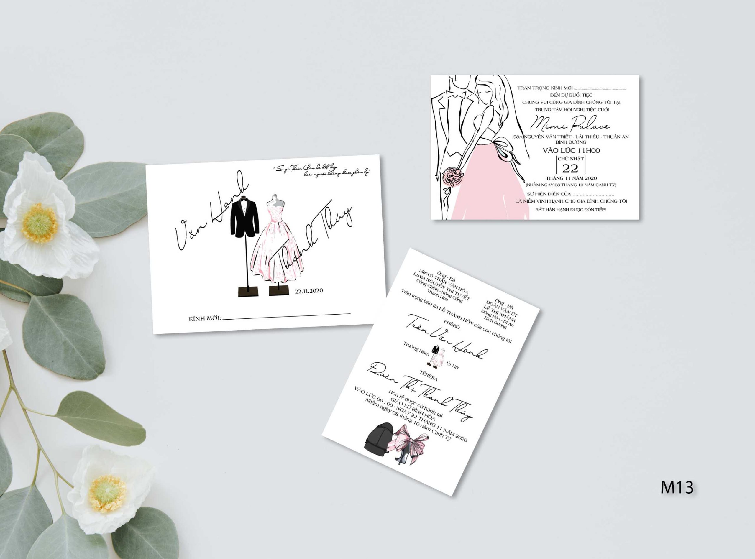 Save the date wedding invitation card mockup