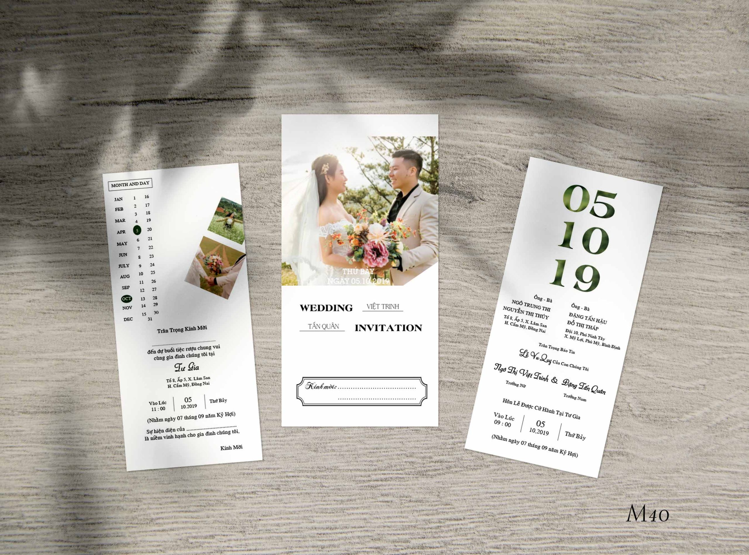 Save the date wedding invitation card mockup