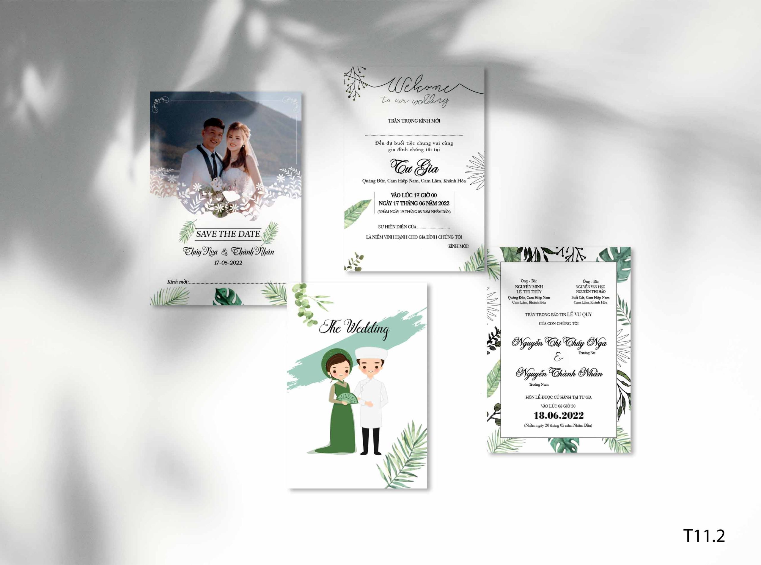 Save the date wedding invitation card mockup