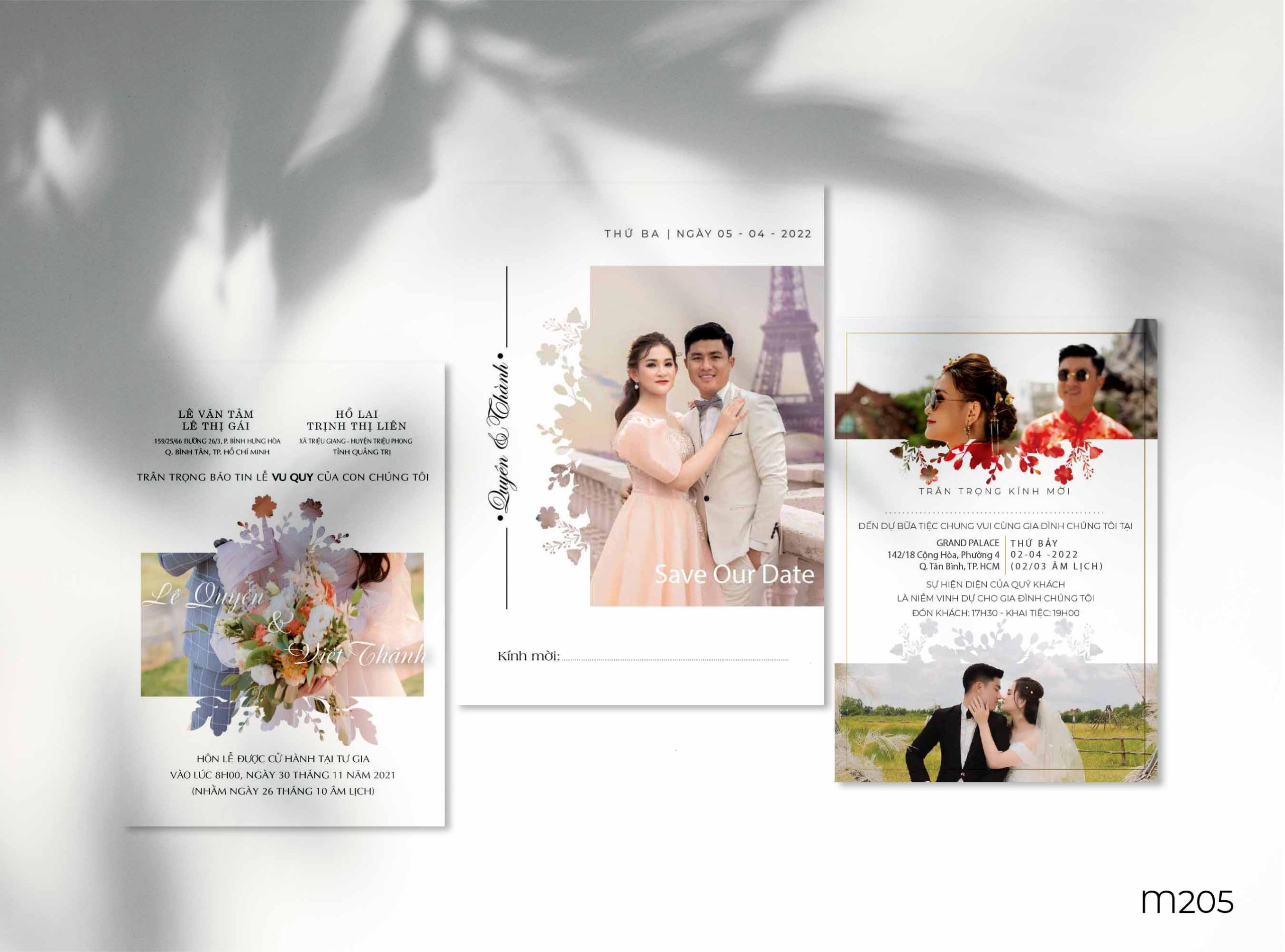 Save the date wedding invitation card mockup